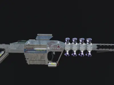 Sci-fi Rifle Low-poly 3D model