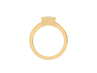 Asscher Solitair Ring 3D print model purchase