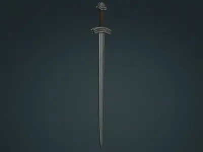 Viking Sword B - Fantasy Weapon Low-poly 3D model