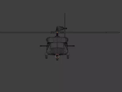 Sikorksy UH 60 Black  Hawk Extremely Low poly model 3D model