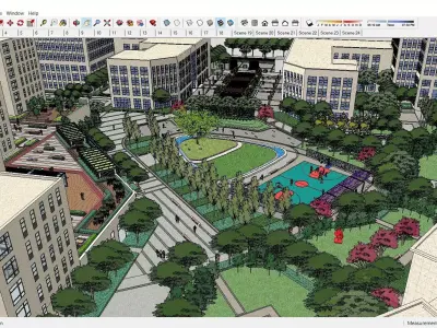 Sketchup Residential Complex 151 3D model