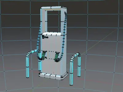 Low Poly Vehicle Charging Port 3D model