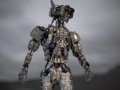 Robot Free low-poly 3D model get