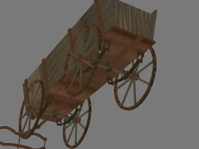 old wagon 3D model