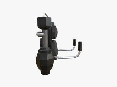 Jetpack Low Poly G04 - SciFi Character Design Low-poly 3D model