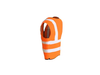 Realistic Worker Vest 008 Low-poly 3D model
