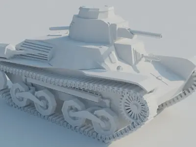 Type 94 tankette Low-poly 3D model