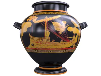 Stamnos- Ancient Greek Pottery 3D model