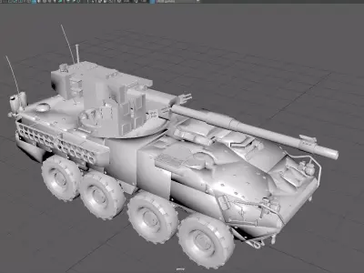 Low Poly Armored Combat Vehicle  Game Ready Military Tank Low-poly 3D model