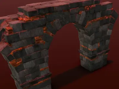 Rock Arch 3D Model Low-poly 3D model
