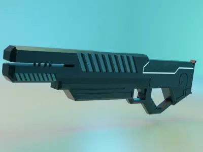 Sci-fi Gun Free low-poly 3D model