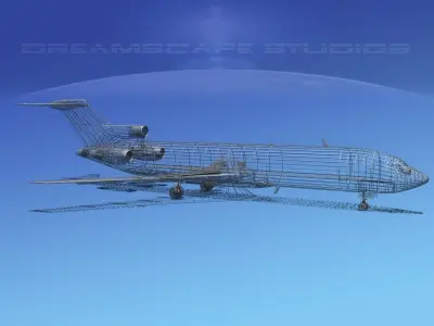 Boeing 727-200 Delta Airlines 1 3D model