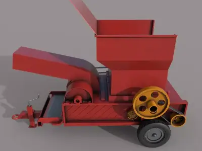 Village Hay maker Machine  Low-poly 3D model
