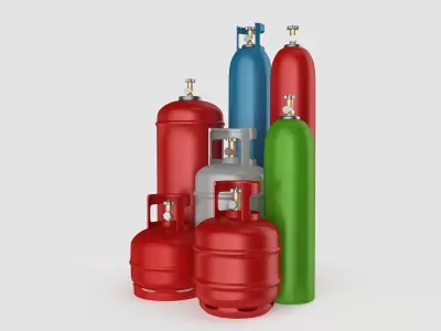 Gas Cylinder Collection 3D model