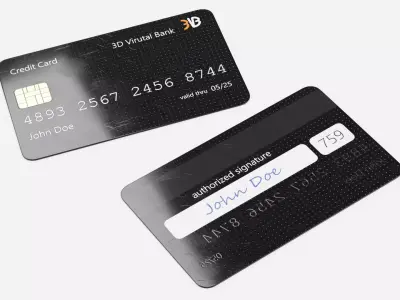 Credit Card V1 - Generic Payment Prop with Custom Design 3D model