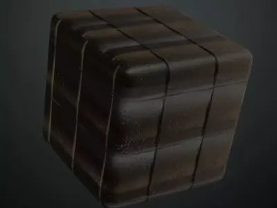 Industrial Scuffed Dark Metal Grid Tiles PBR Seamless Texture