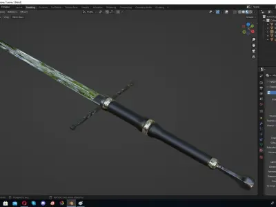 Blender Sword 3D model