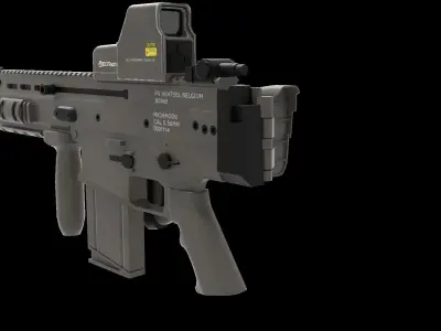 fn scar assault rifle 3D model purchase