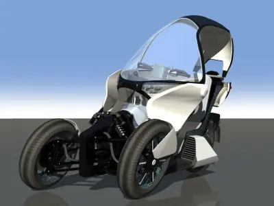 concept trike moto 2019 3D model