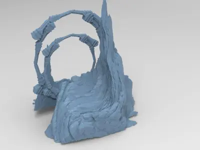 Enlightenment mountain pillar  3D model