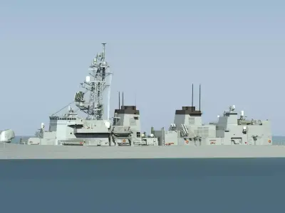 JMSDF Takanami class destroyer DD104 kirisame 3D model