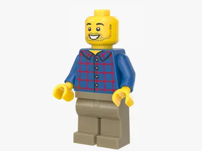 Lego Minifig Male and Female 6 Collection 3D model