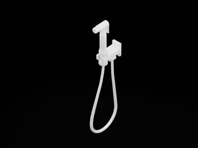 Toilet Jet Spray Low-poly 3D model