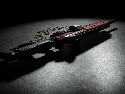 MOLTEN T60 Assault Rifle Low-poly 3D model
