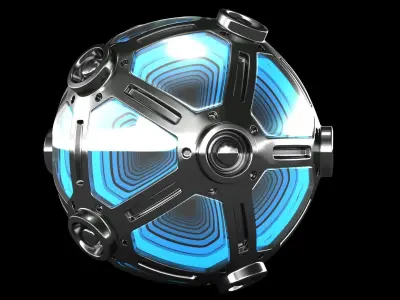 Metal Sphere Lamp 3D model