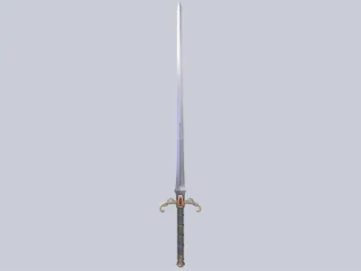 Fantasy rapier Low-poly 3D model buy
