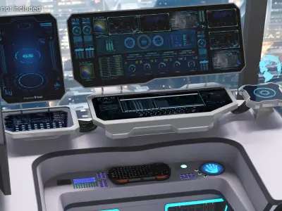 Futuristic Command Station 3D model
