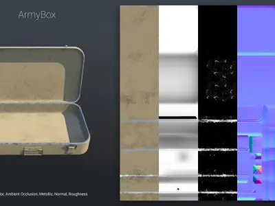 Army Box Animated PBR Free low-poly 3D model