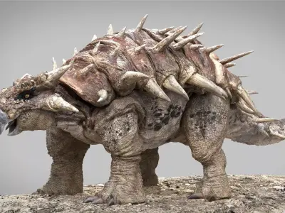 Ankylosaurus Rigged 3D model Low-poly 3D model