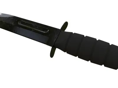 High-Poly military knife 3D model