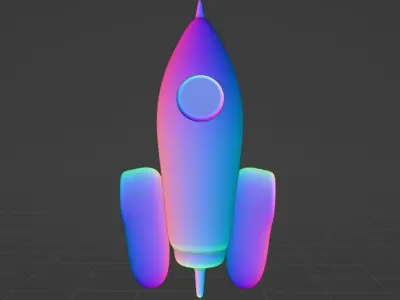 Space Rocket 3D Model 3D model
