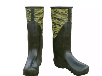 Hunting Boots Colection 3D Model Pack