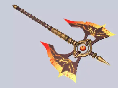Ember axe Low-poly 3D model