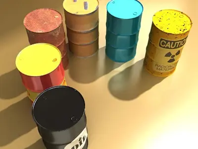 Metal Drums 3D model
