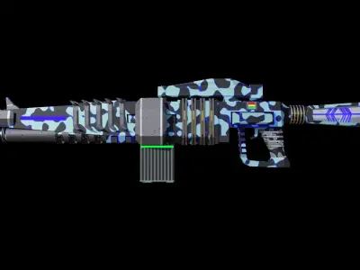 SciFi Rifle Free low-poly 3D model