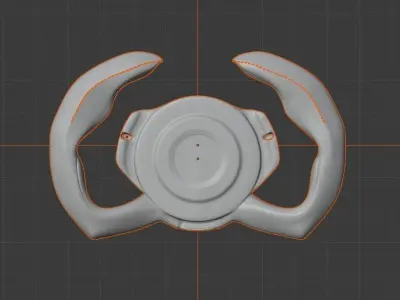 Sporty steering wheel concept design for sports car 3D model
