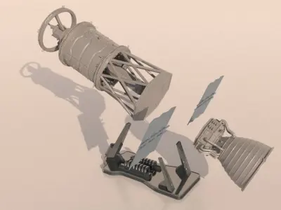 Space module for 3Dprint 3D print model