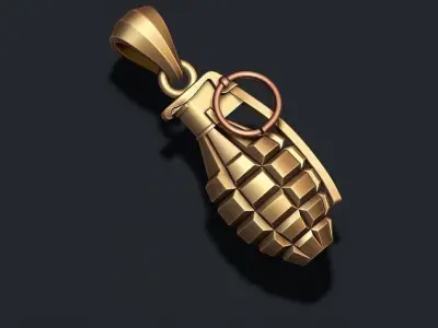 Grenade pendant 3D print model