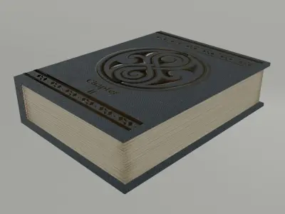 Ancient book celtic Low-poly 3D model