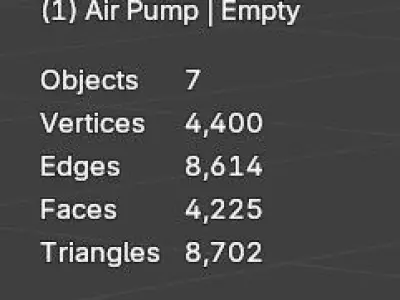 Air Pump Low-Poly 3D Model Low-poly 3D model