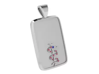 Military Style Snake Pendant 4102 3D print model