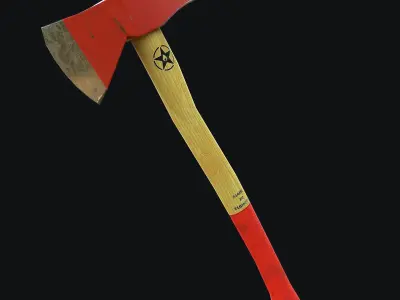 Fire Axe  Low-poly 3D model