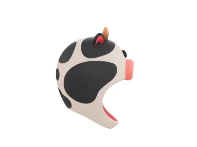 Prop066 Cow Hat 3D model