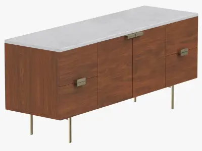 Mid-Century Modern Furniture 02 3D model