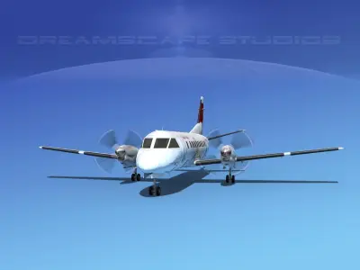 SAAB SF340 Richards Aviation 3D model