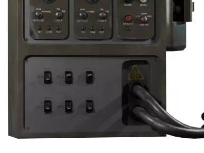 Industrial Control Panel Flow Monitoring Unit 3D model
